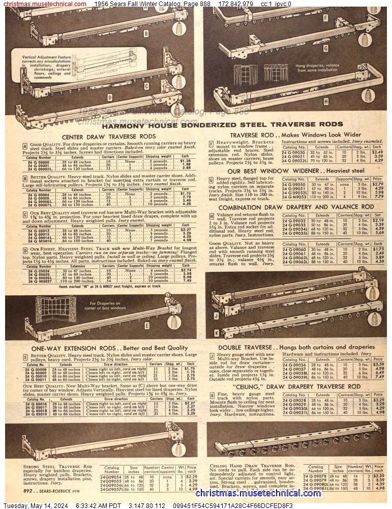 1956 Sears Fall Winter Catalog, Page 888