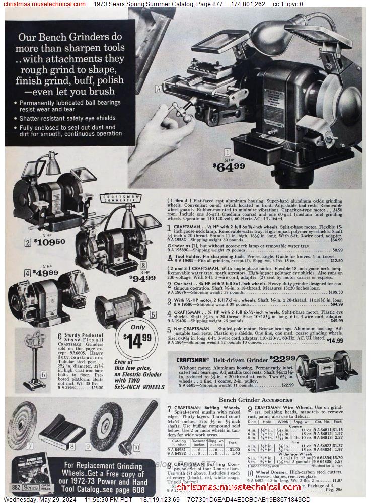1973 Sears Spring Summer Catalog, Page 877