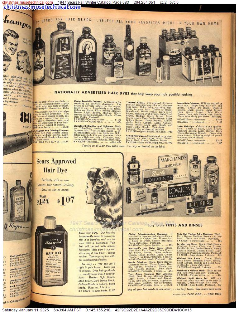 1947 Sears Fall Winter Catalog, Page 683