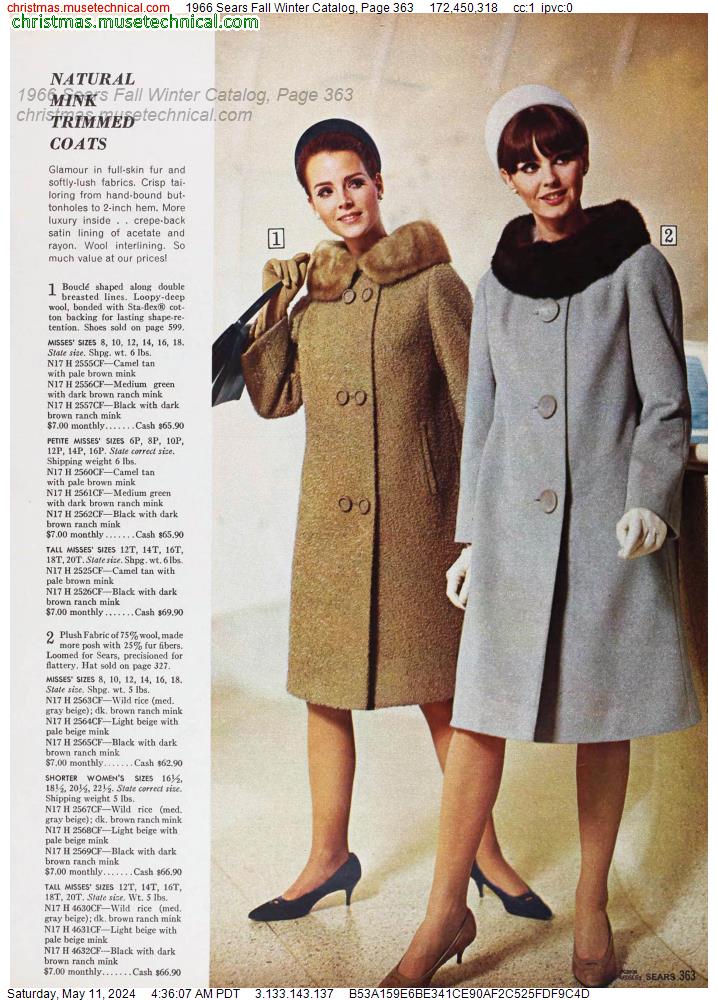 1966 Sears Fall Winter Catalog, Page 363