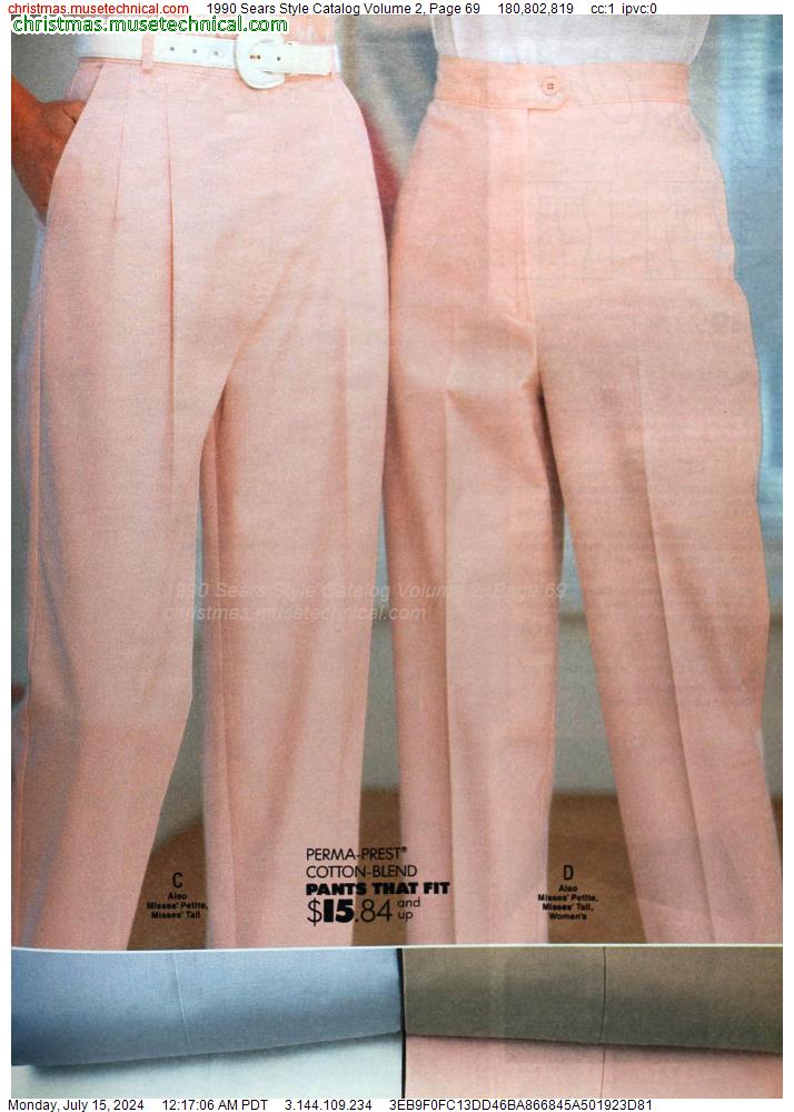 1990 Sears Style Catalog Volume 2, Page 69