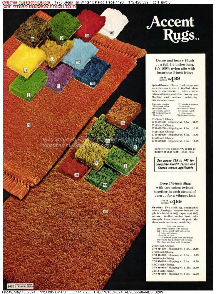 1970 Sears Fall Winter Catalog, Page 1490