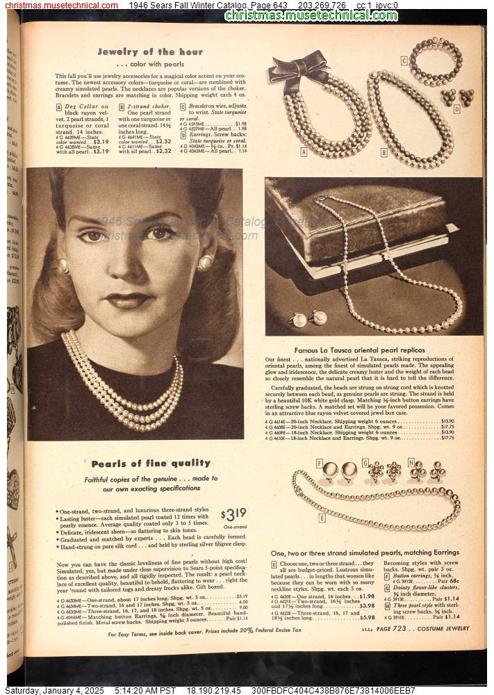 1946 Sears Fall Winter Catalog, Page 643