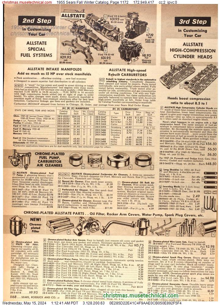 1955 Sears Fall Winter Catalog, Page 1172