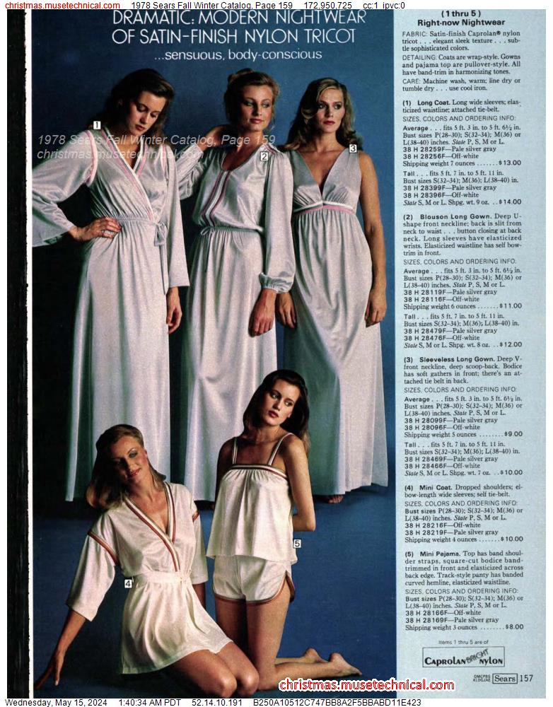 1978 Sears Fall Winter Catalog, Page 159