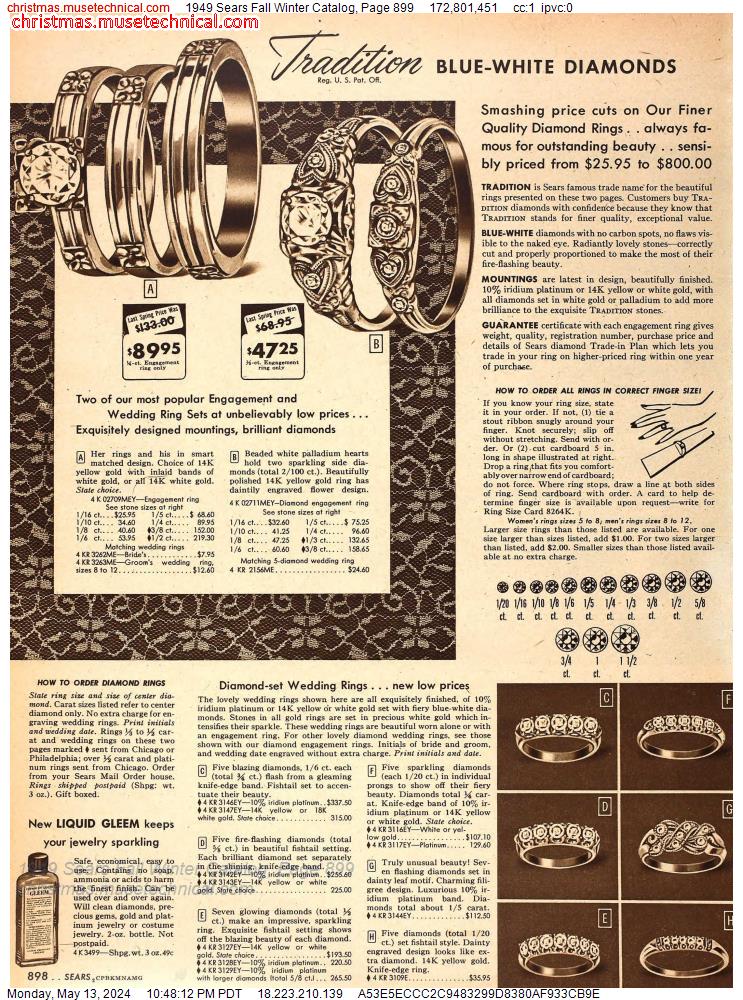 1949 Sears Fall Winter Catalog, Page 899