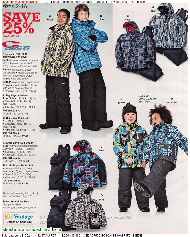 2012 Sears Christmas Book (Canada), Page 334