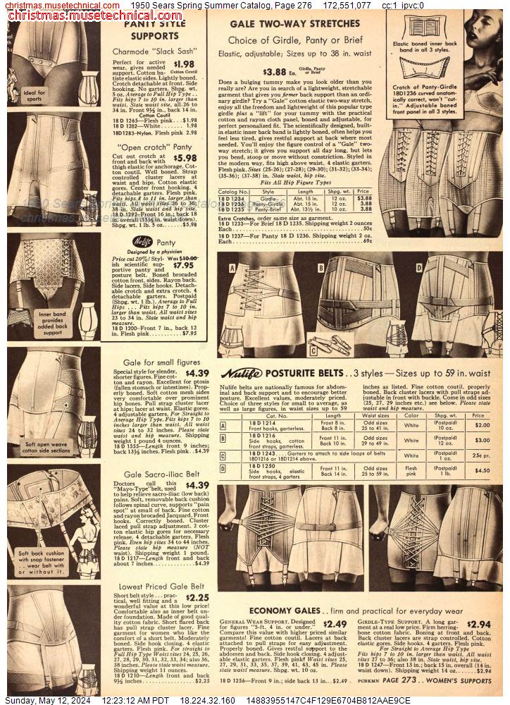 1950 Sears Spring Summer Catalog, Page 276