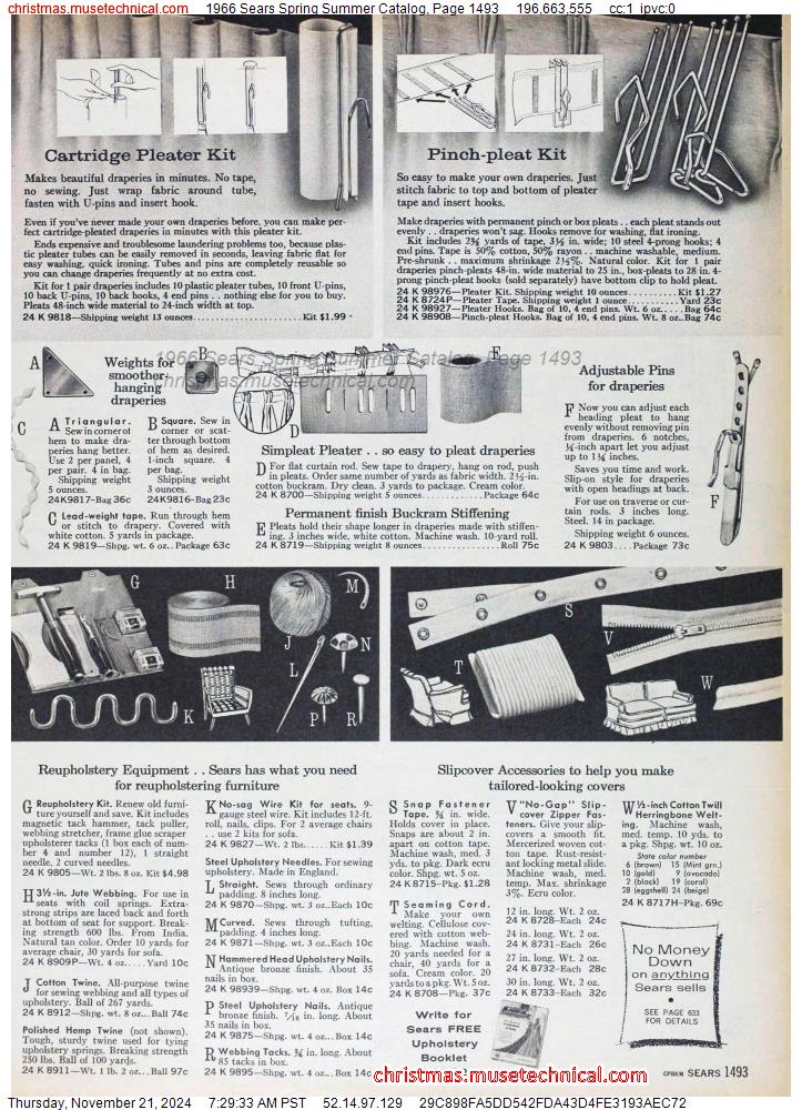 1966 Sears Spring Summer Catalog, Page 1493