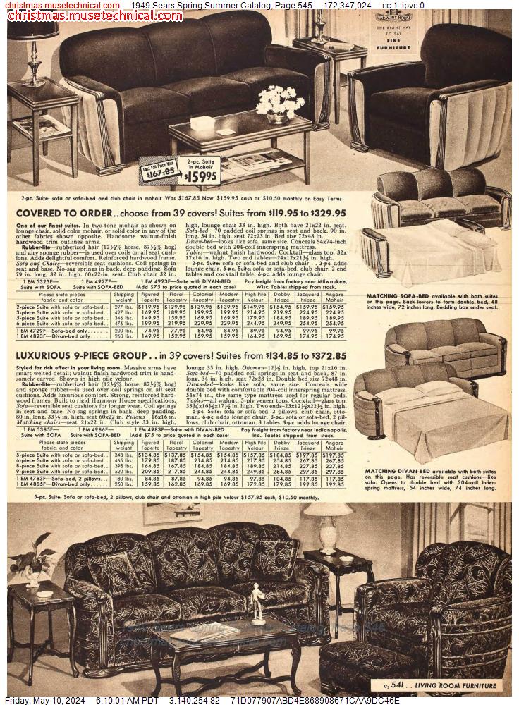 1949 Sears Spring Summer Catalog, Page 545