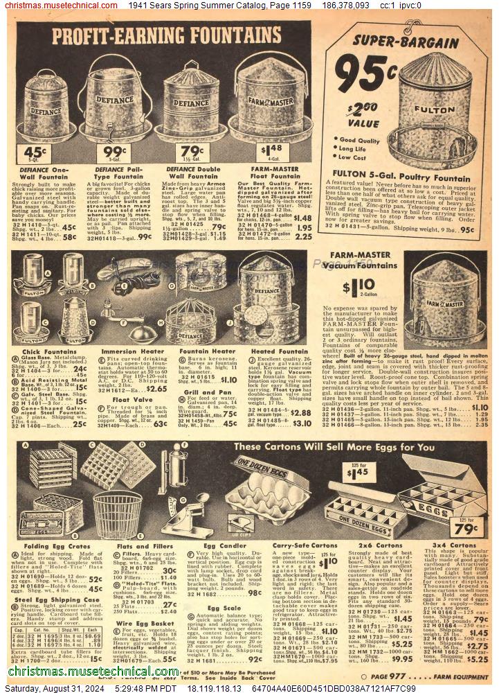 1941 Sears Spring Summer Catalog, Page 1159