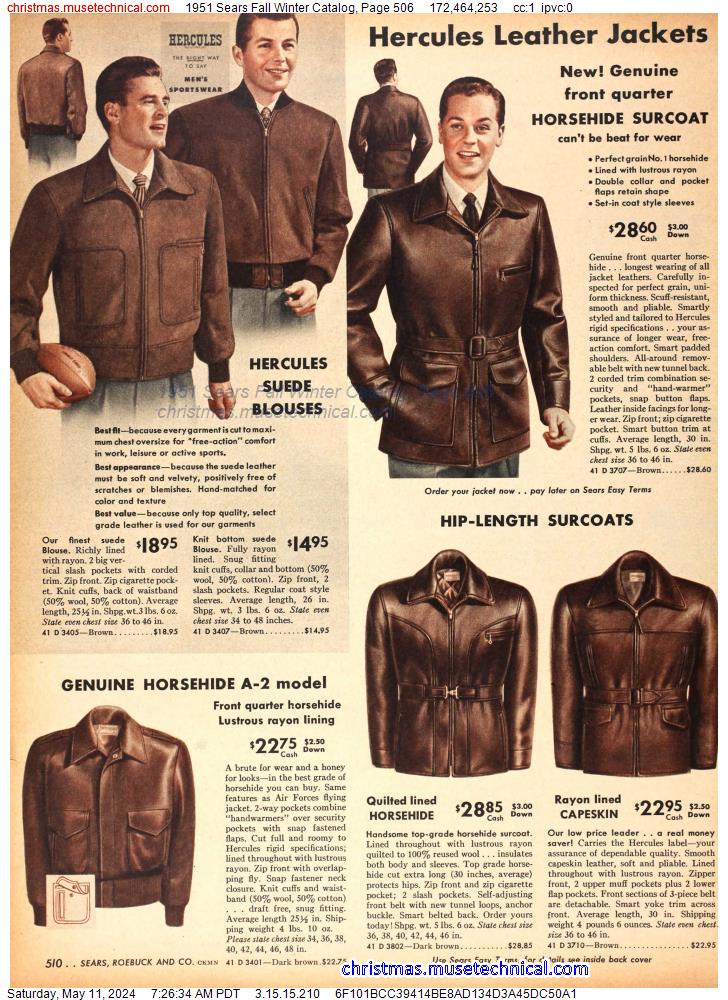 1951 Sears Fall Winter Catalog, Page 506