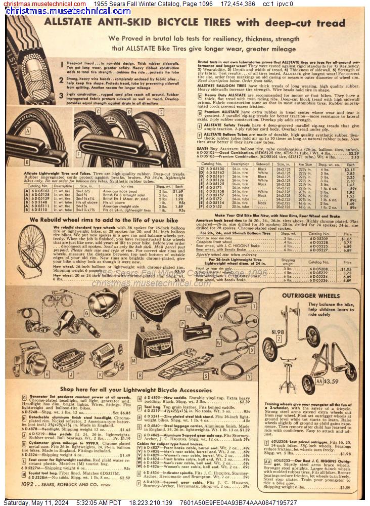 1955 Sears Fall Winter Catalog, Page 1096