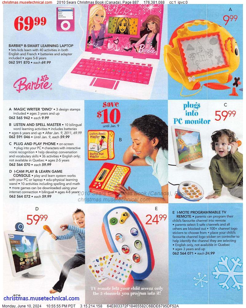 2010 Sears Christmas Book (Canada), Page 887