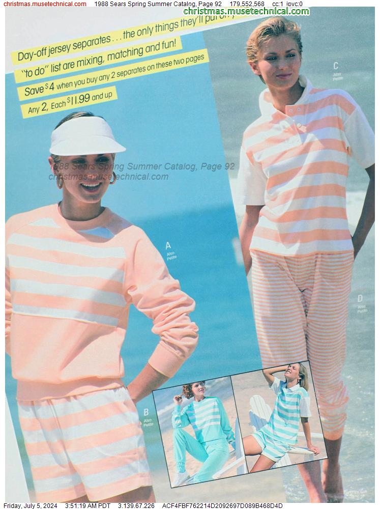 1988 Sears Spring Summer Catalog, Page 92