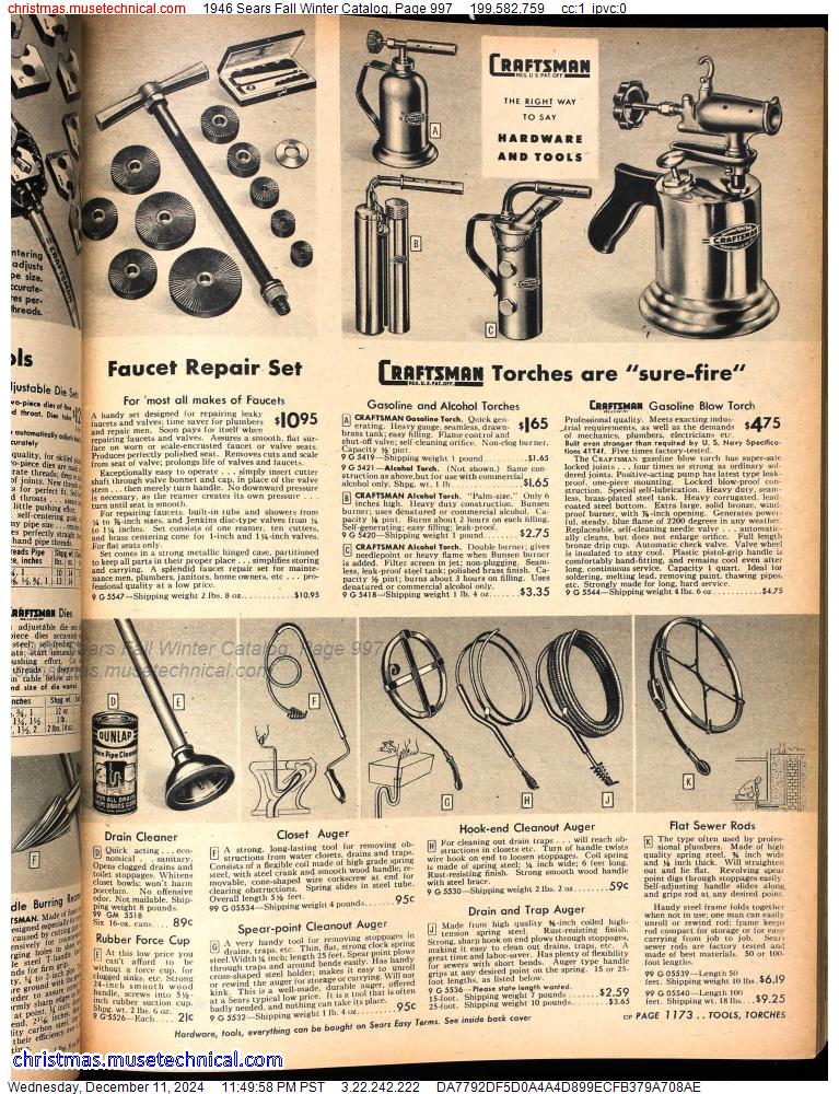 1946 Sears Fall Winter Catalog, Page 997