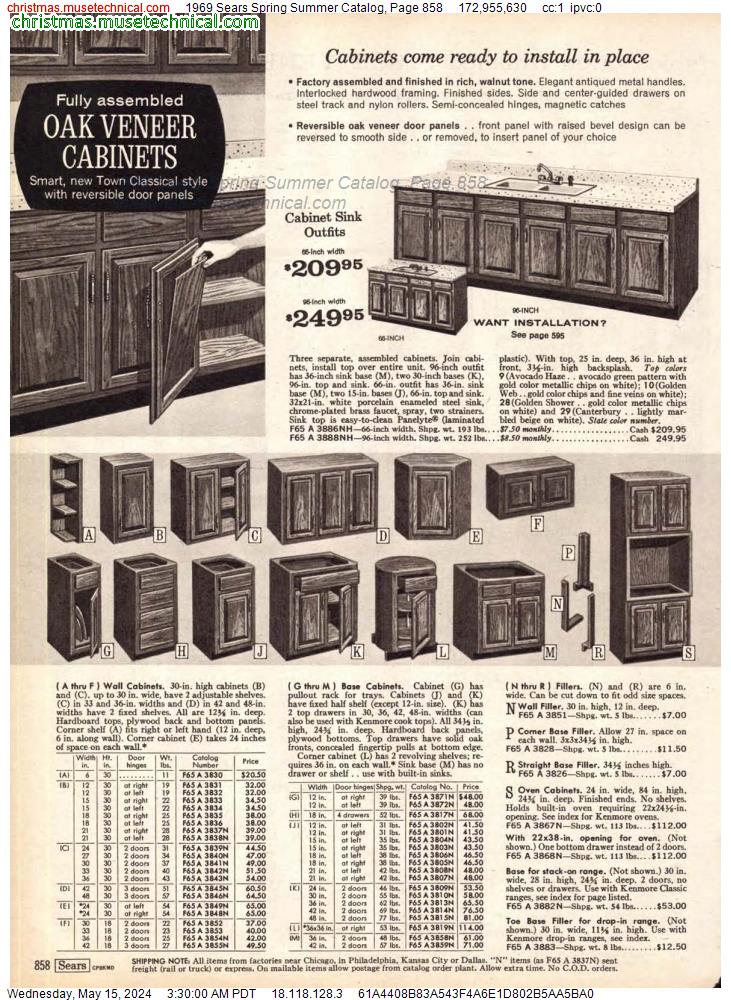 1969 Sears Spring Summer Catalog, Page 858