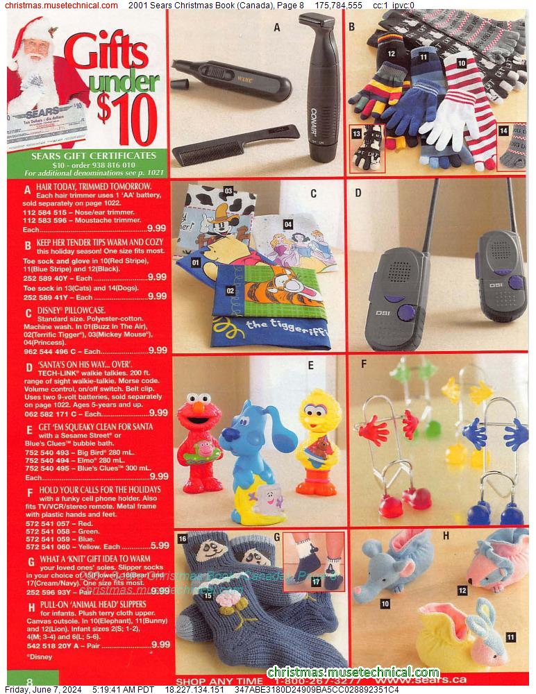 2001 Sears Christmas Book (Canada), Page 8
