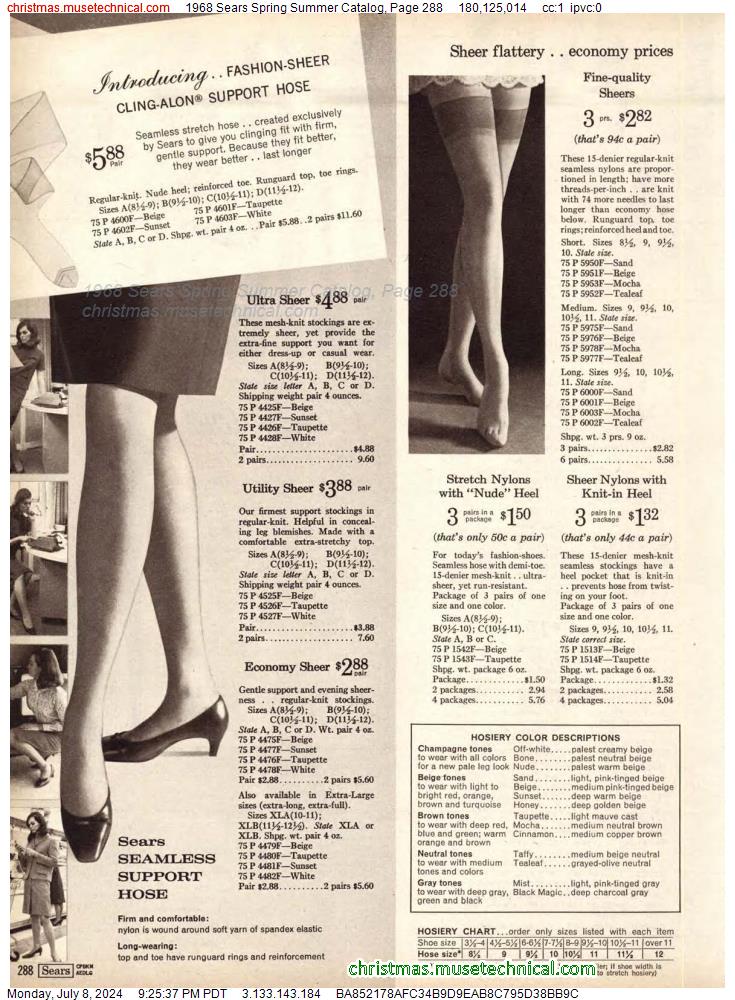 1968 Sears Spring Summer Catalog, Page 288