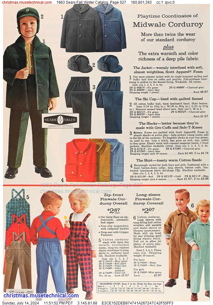 1963 Sears Fall Winter Catalog, Page 527