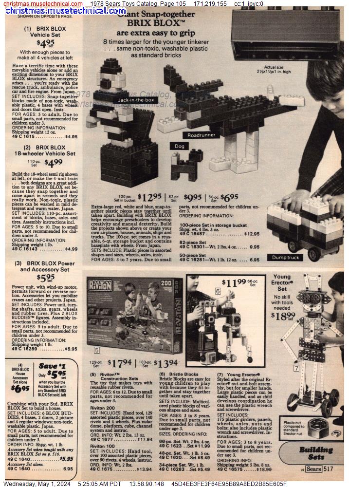 1978 Sears Toys Catalog, Page 105