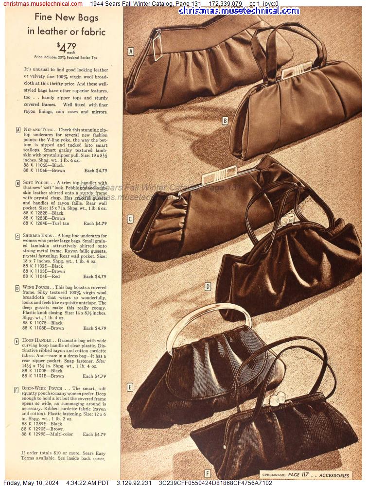 1944 Sears Fall Winter Catalog, Page 131