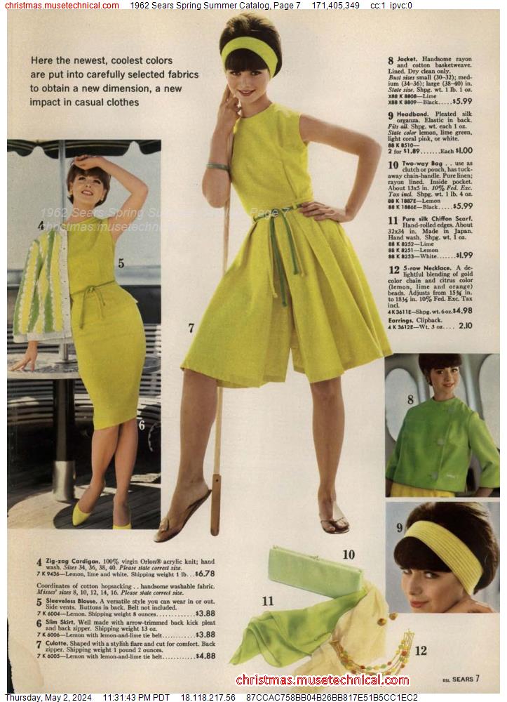 1962 Sears Spring Summer Catalog, Page 7