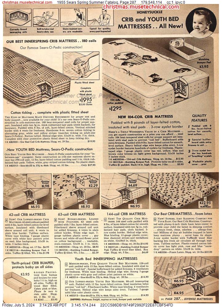1955 Sears Spring Summer Catalog, Page 287