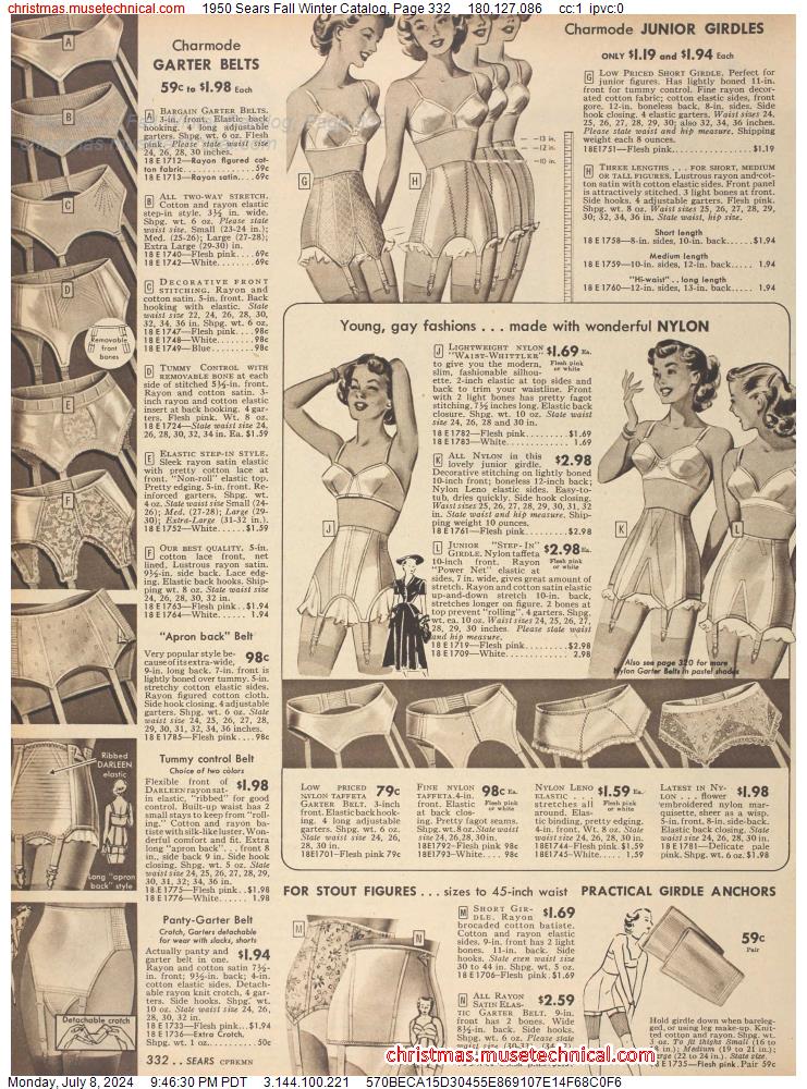 1950 Sears Fall Winter Catalog, Page 332