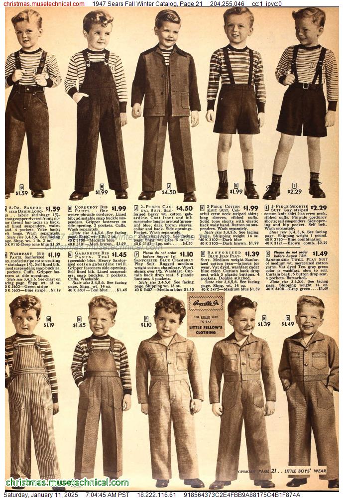 1947 Sears Fall Winter Catalog, Page 21