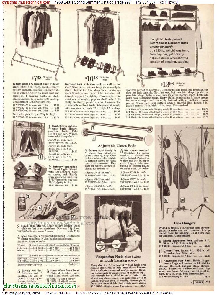 1968 Sears Spring Summer Catalog, Page 297
