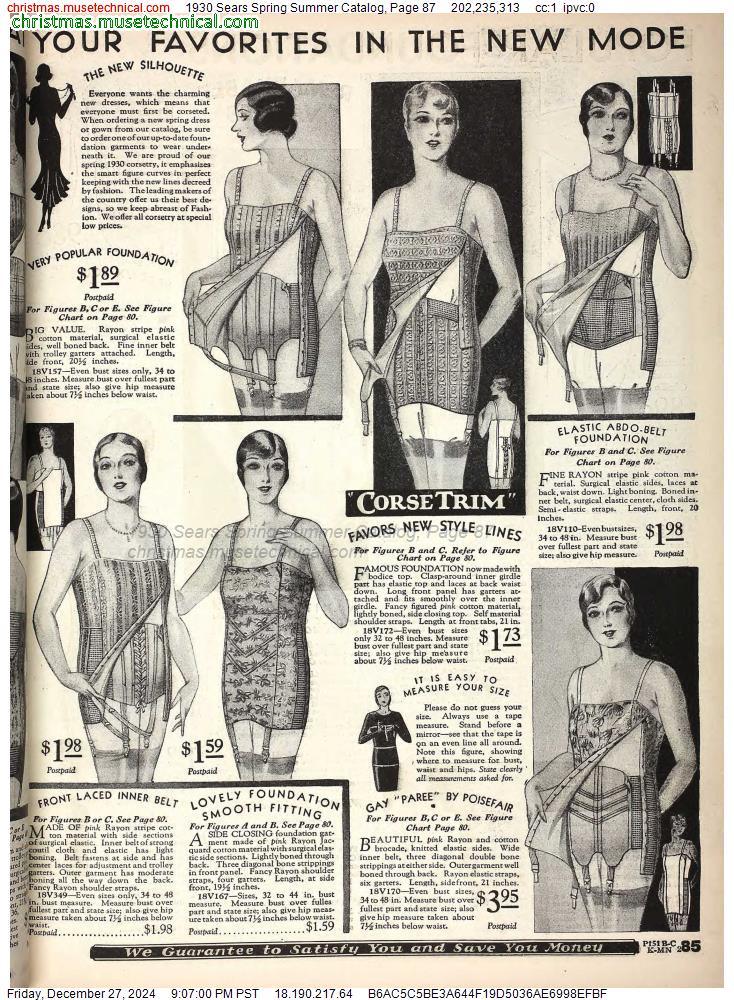 1930 Sears Spring Summer Catalog, Page 87