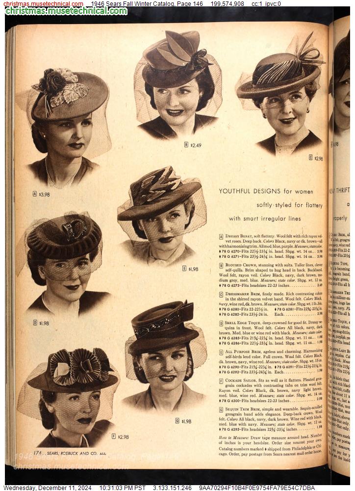 1946 Sears Fall Winter Catalog, Page 146