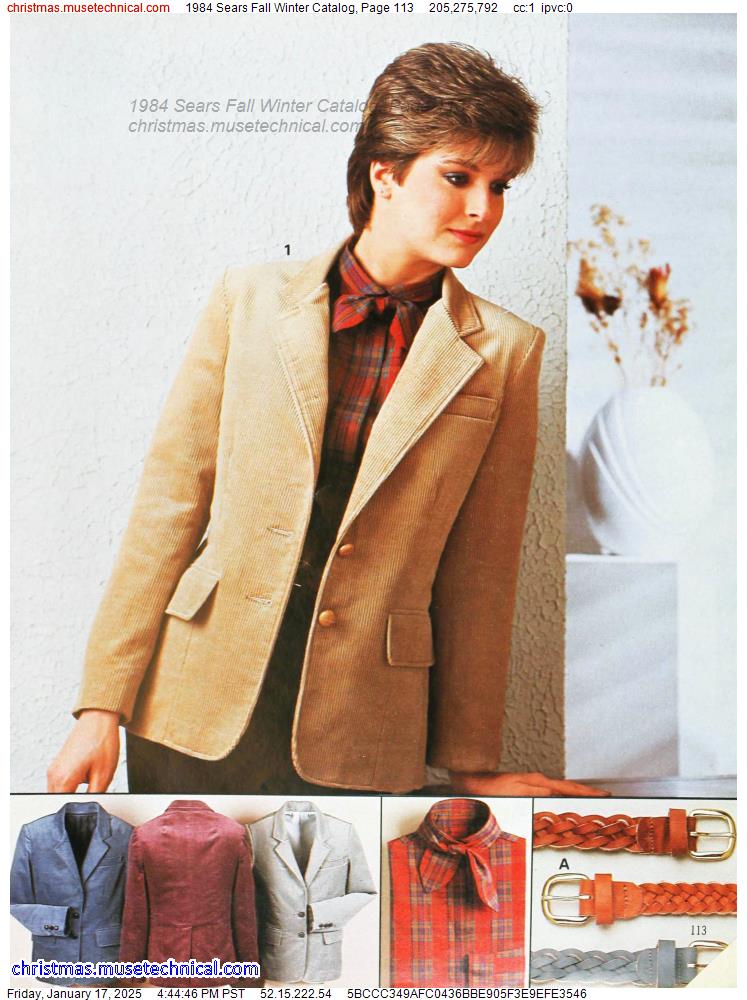 1984 Sears Fall Winter Catalog, Page 113