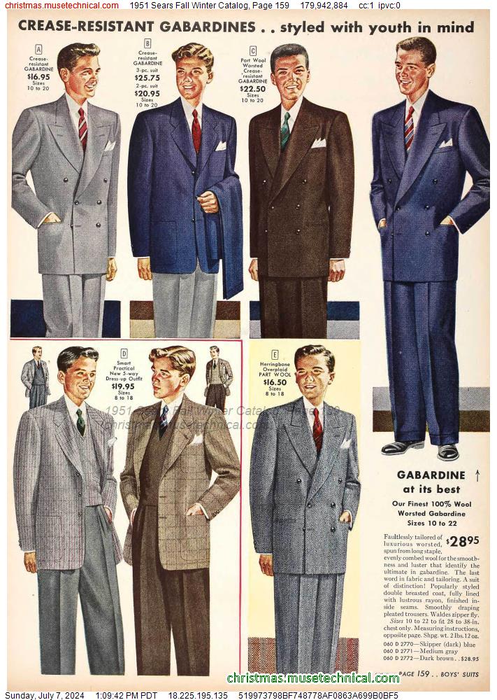 1951 Sears Fall Winter Catalog, Page 159