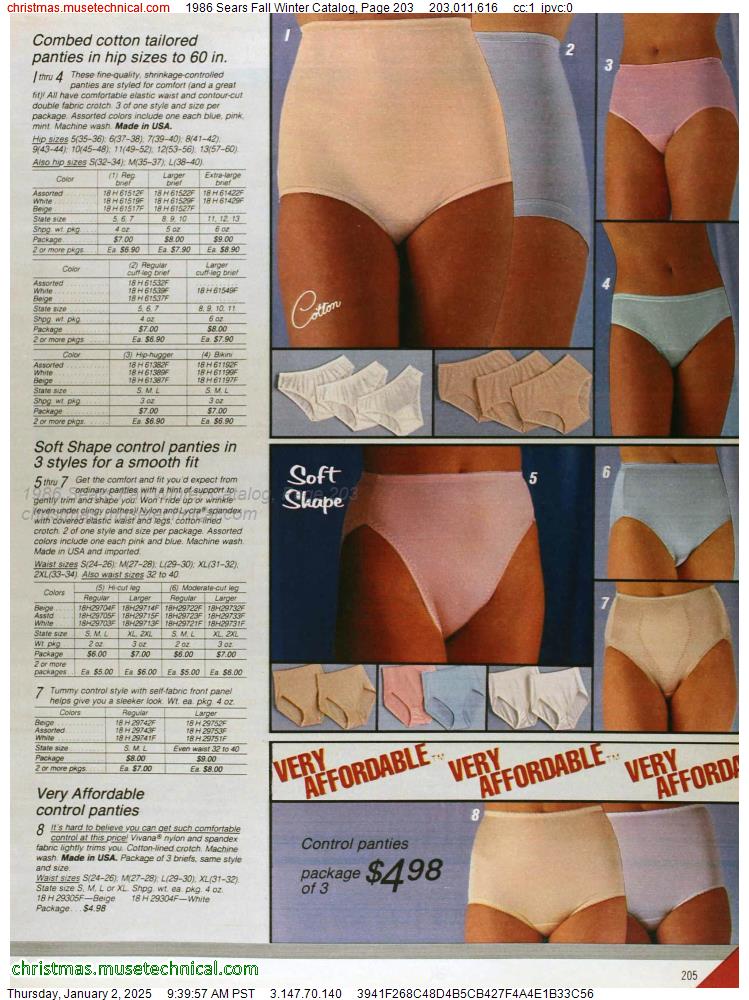 1986 Sears Fall Winter Catalog, Page 203