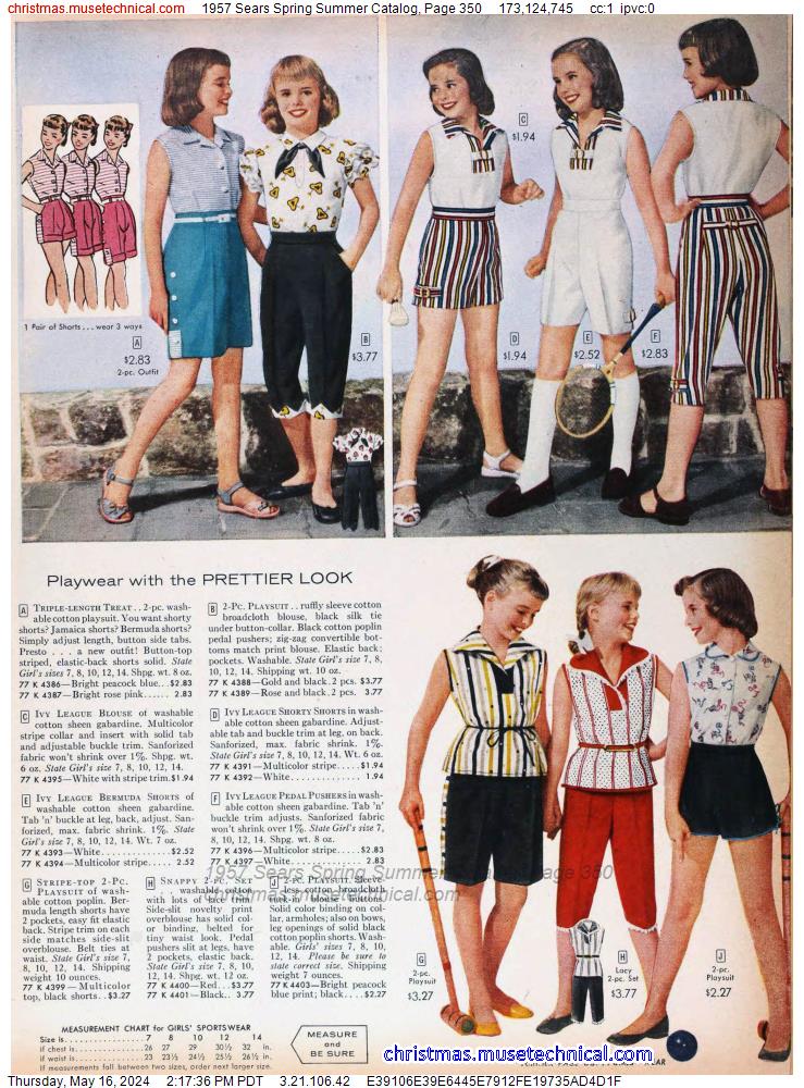 1957 Sears Spring Summer Catalog, Page 350