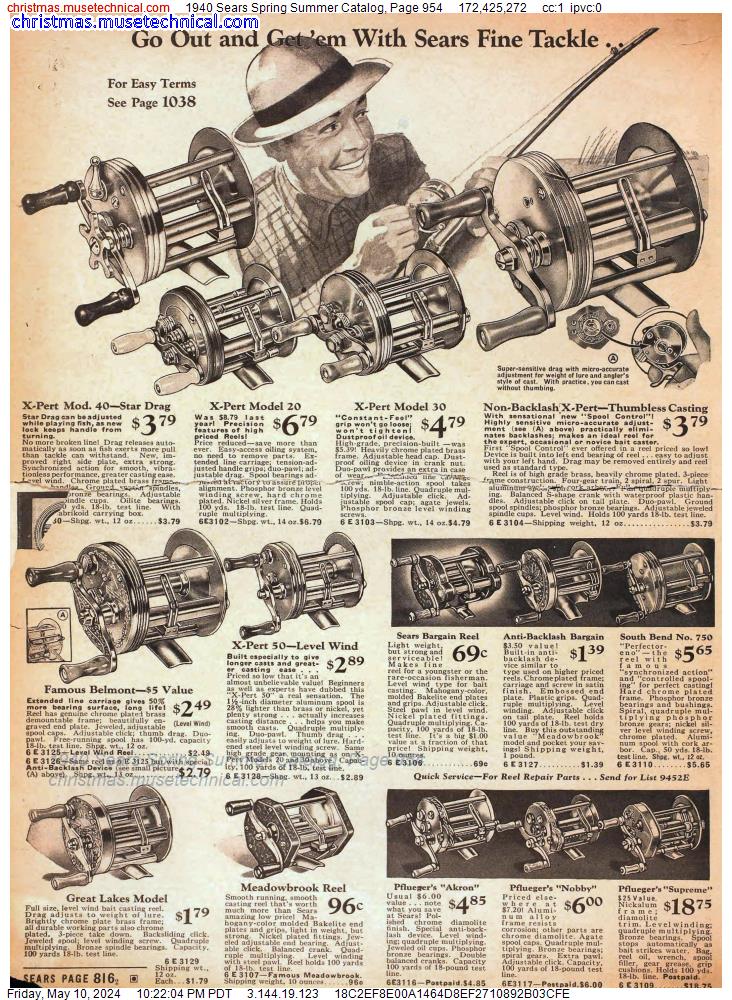 1940 Sears Spring Summer Catalog, Page 954