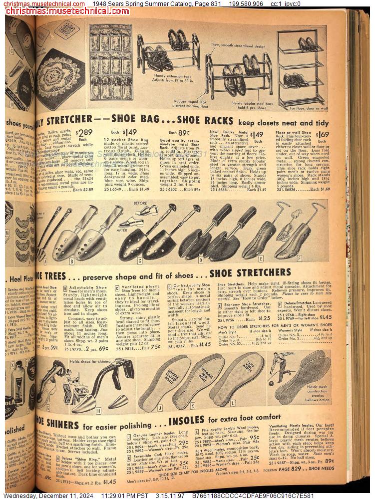 1948 Sears Spring Summer Catalog, Page 831