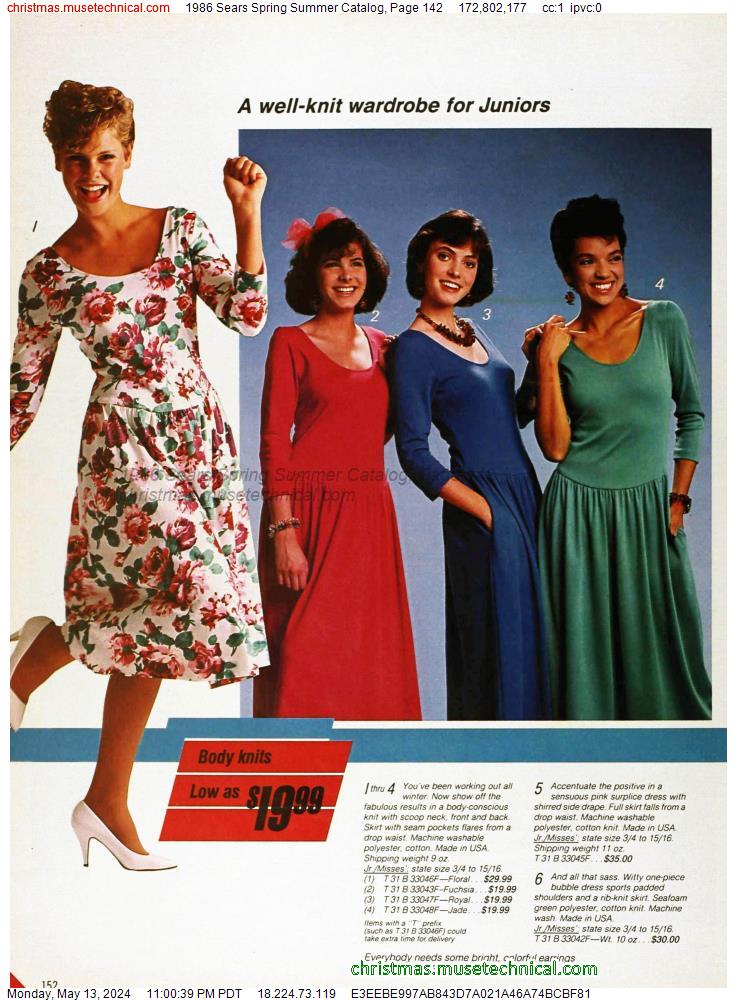 1986 Sears Spring Summer Catalog, Page 142