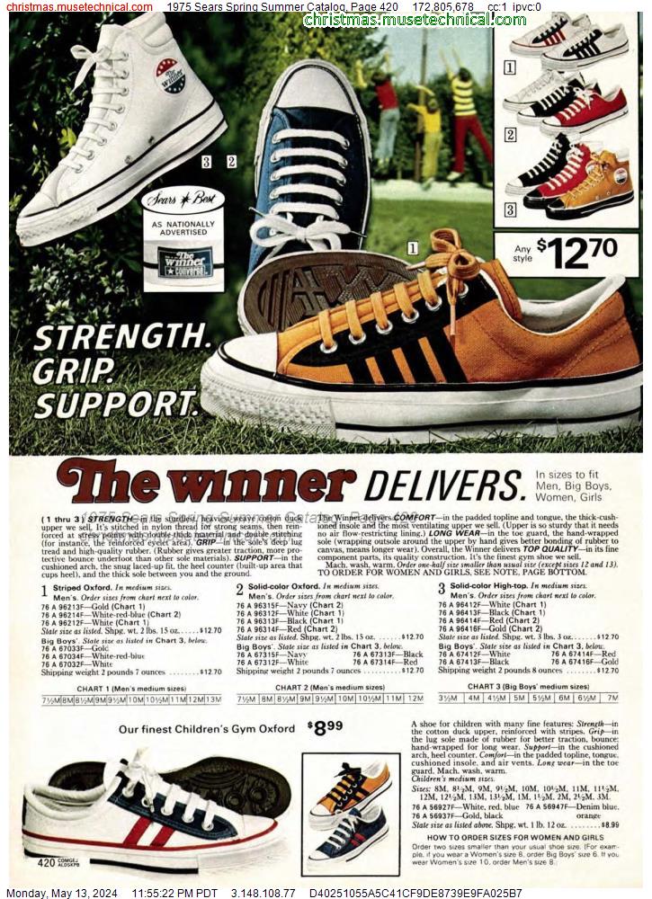 1975 Sears Spring Summer Catalog, Page 420 - Catalogs & Wishbooks