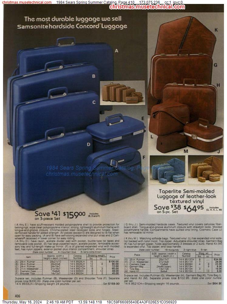 1984 Sears Spring Summer Catalog, Page 410