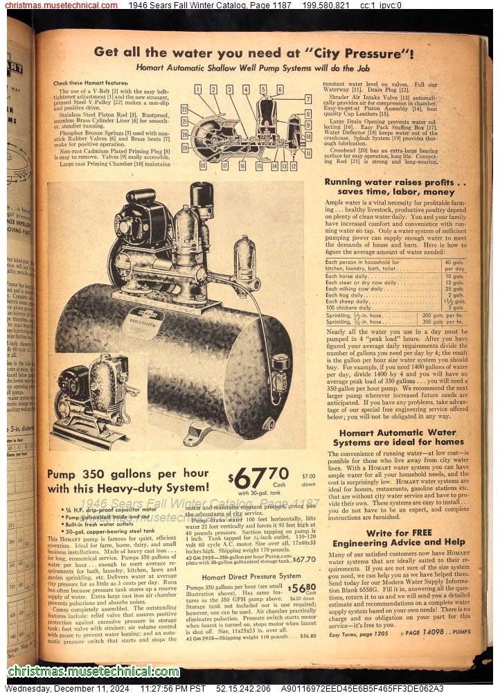 1946 Sears Fall Winter Catalog, Page 1187