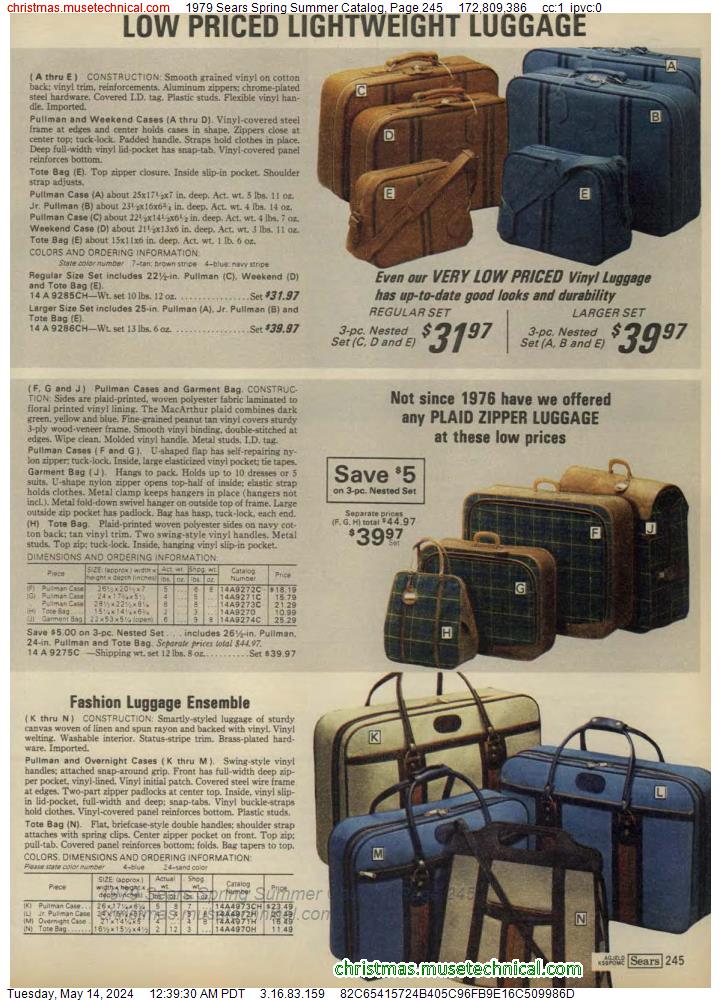 1979 Sears Spring Summer Catalog, Page 245