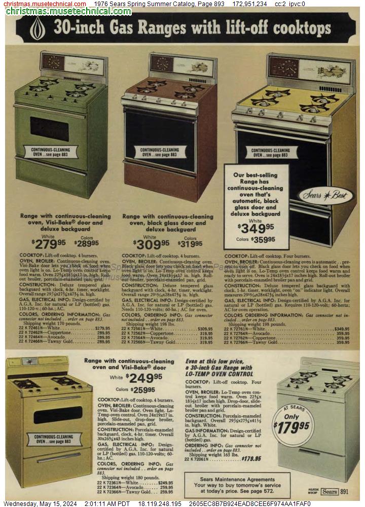 1976 Sears Spring Summer Catalog, Page 893