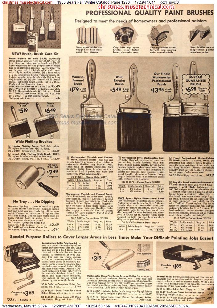 1955 Sears Fall Winter Catalog, Page 1230