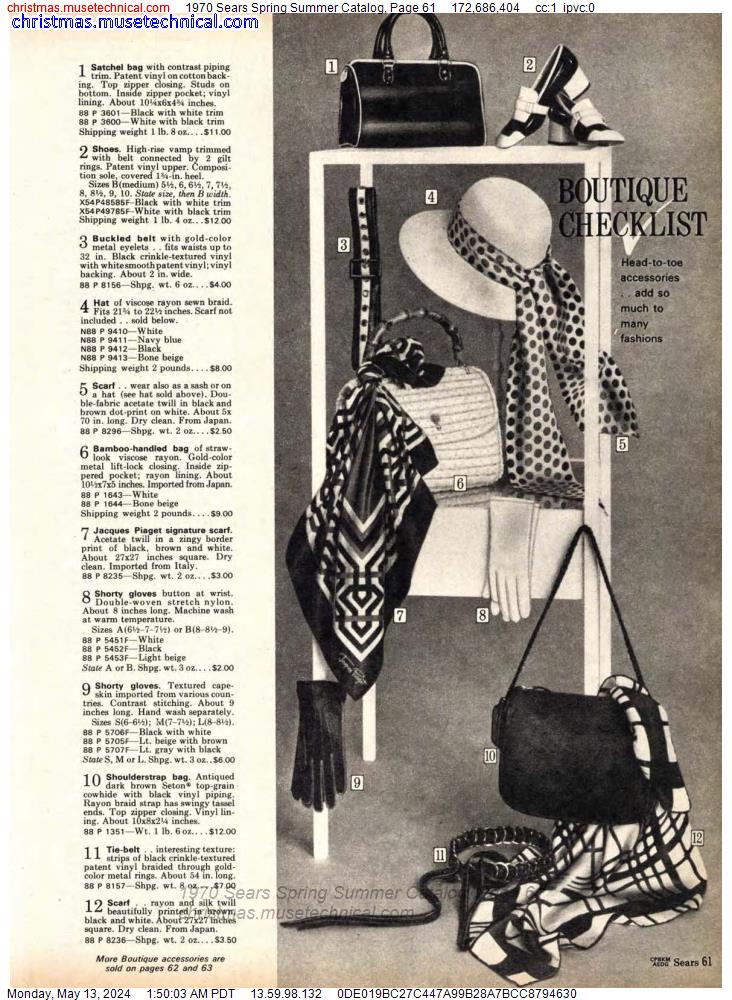 1970 Sears Spring Summer Catalog, Page 61