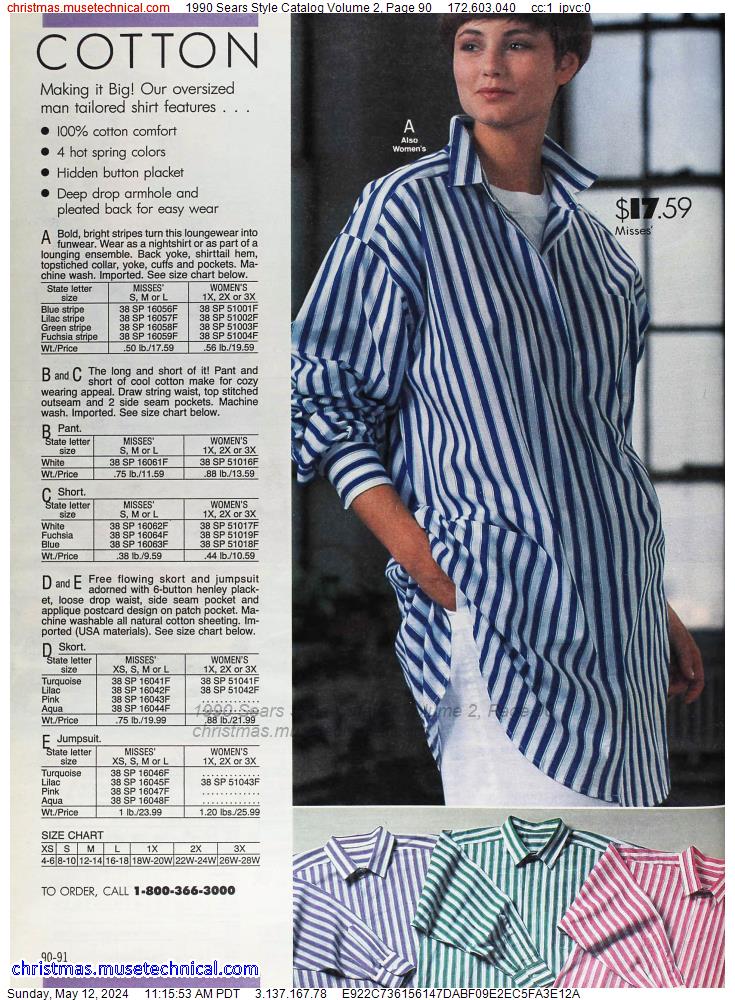 1990 Sears Style Catalog Volume 2, Page 90