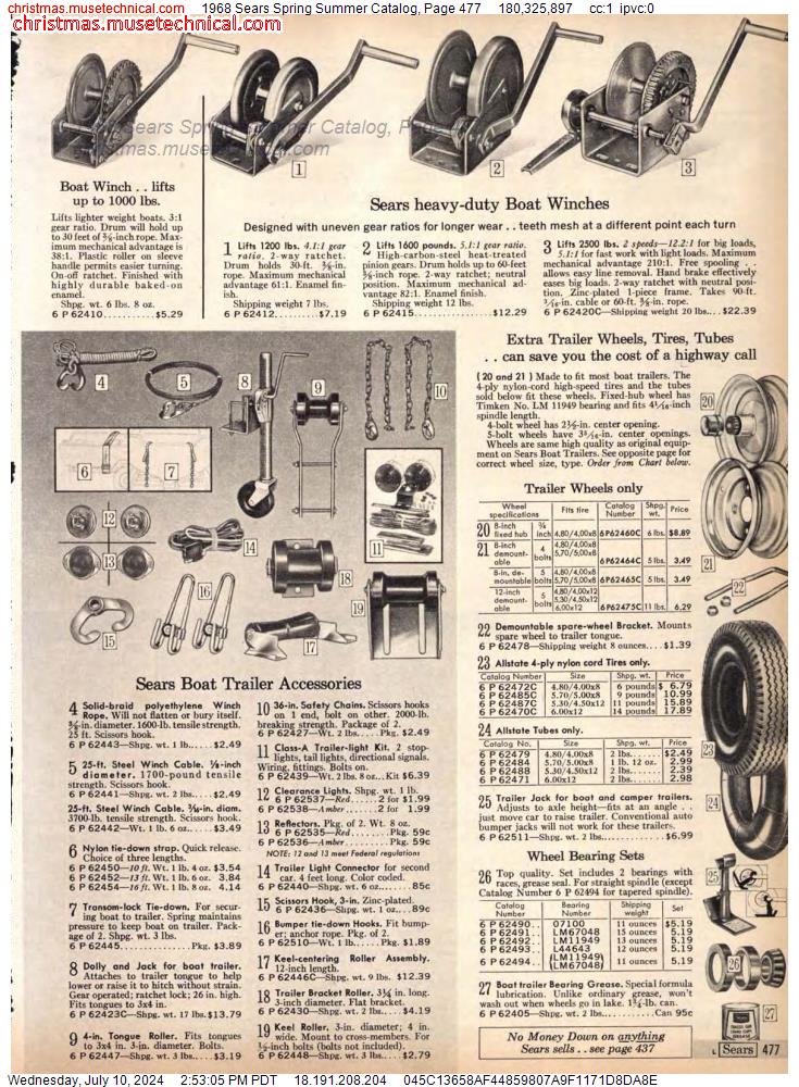 1968 Sears Spring Summer Catalog, Page 477