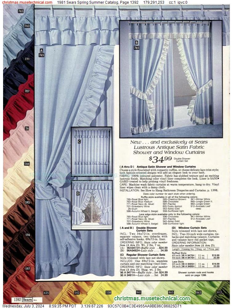 1981 Sears Spring Summer Catalog, Page 1392